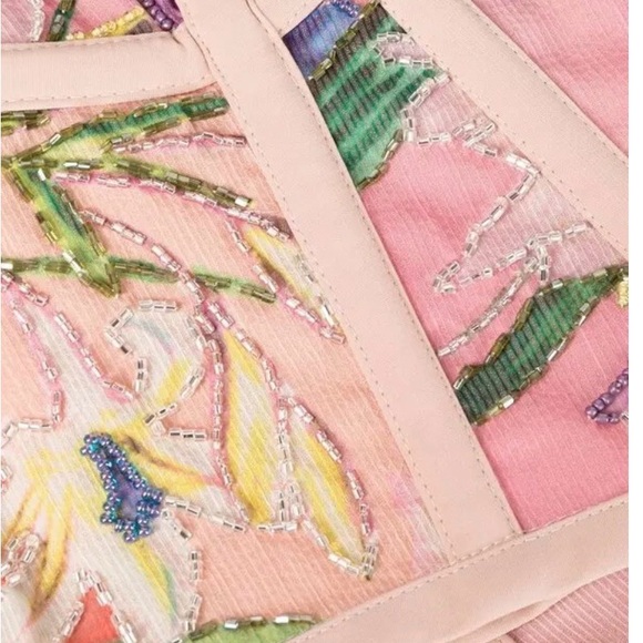 PatBO Iris Beaded Pink Ombre Top - Picture 3 of 5